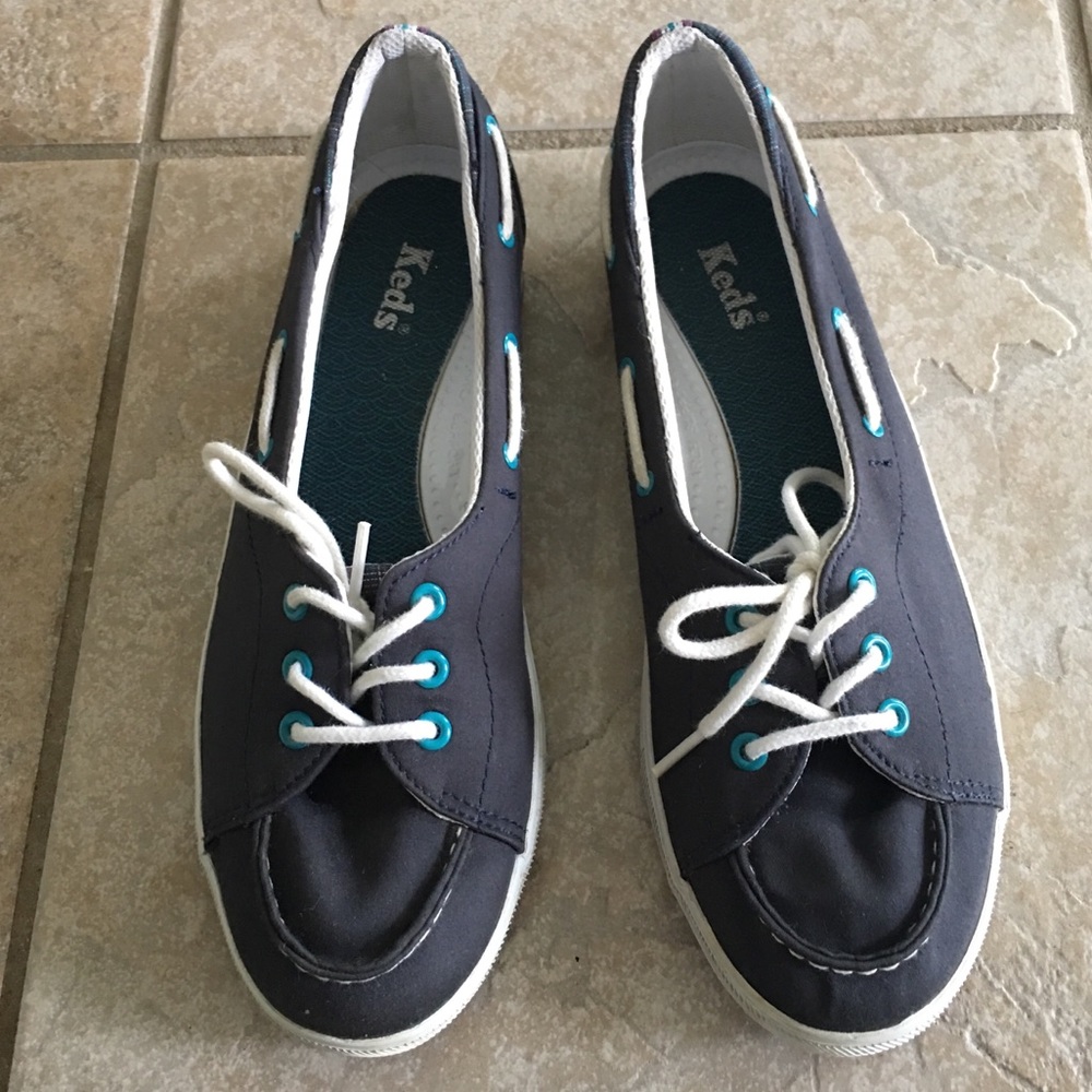 Keds Women's Ortholite Shoes Blue White-SZ 7.5